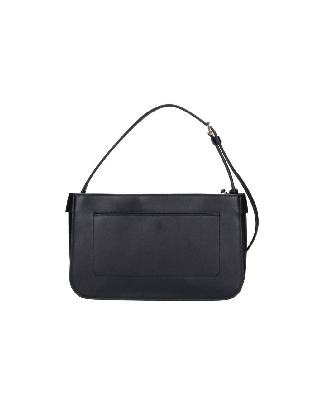 Ferragamo Black Leather Shoulder Bag With Flap