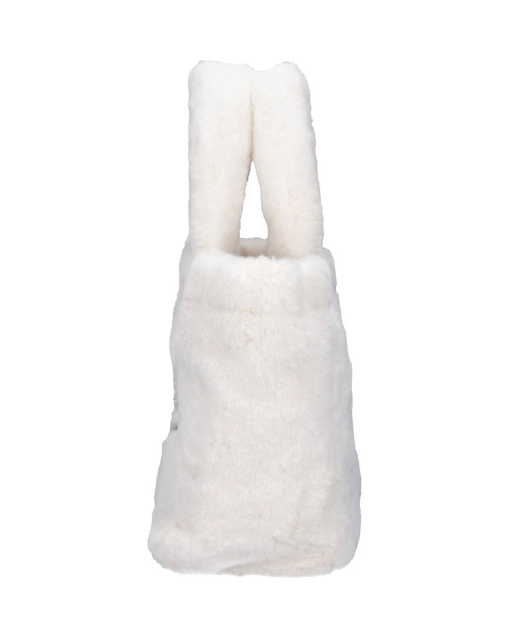Mc2 Saint Barth White Tote Bag “Colette Soft Fur”