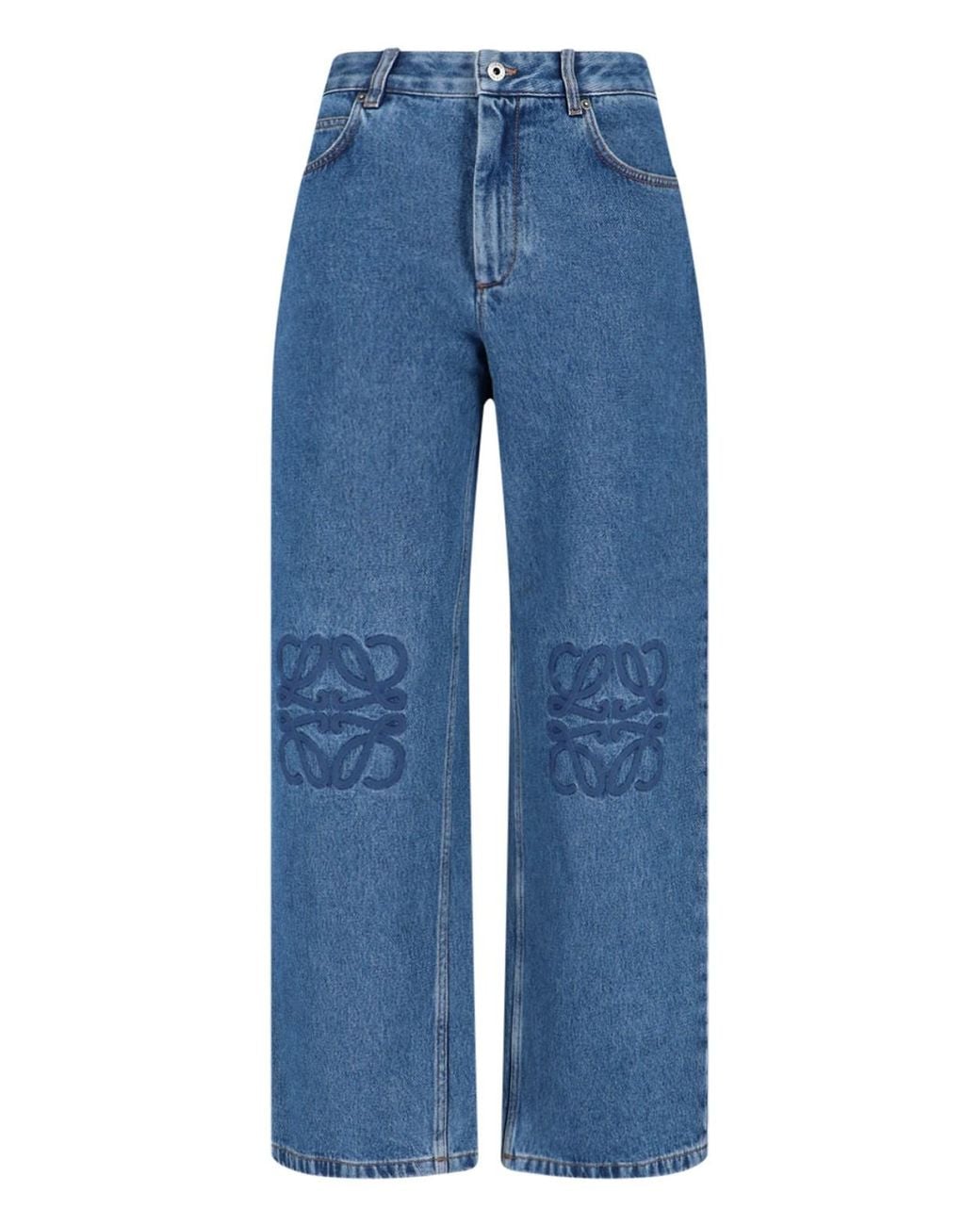 Loewe Blue Baggy 'Anagram' Jeans