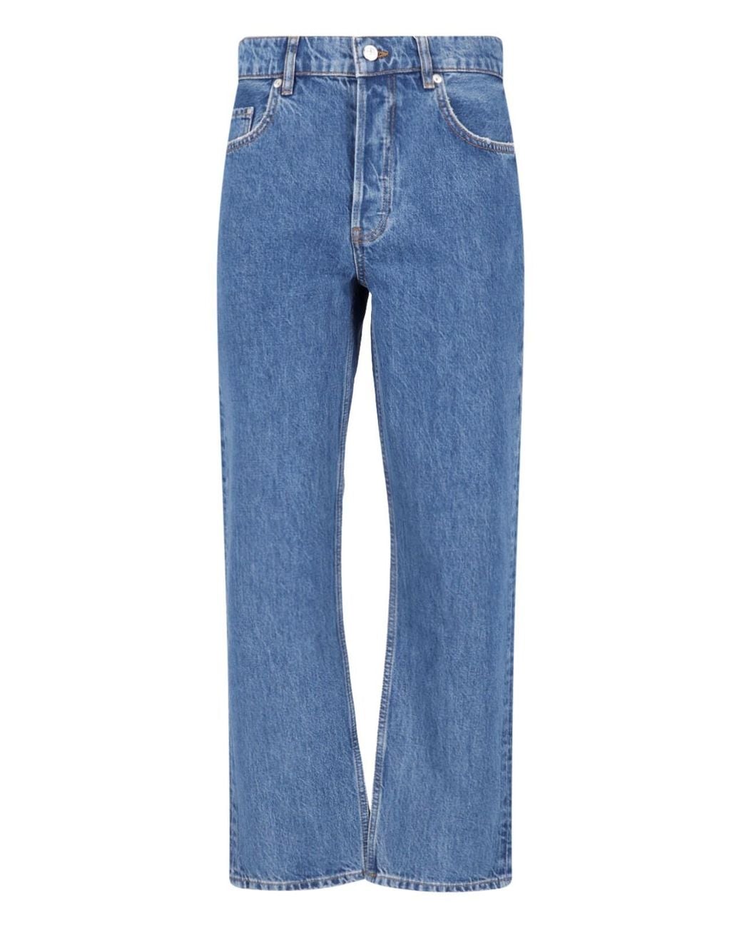 Anine Bing Blue Straight-Leg Jeans "Kate"