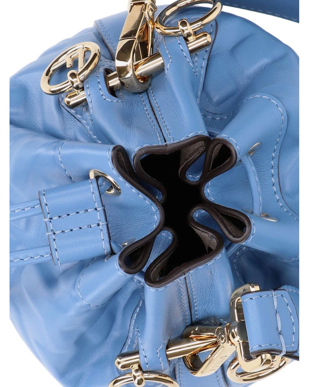 Fendi Blue "Mon Tresor" Mini Bucket Bag