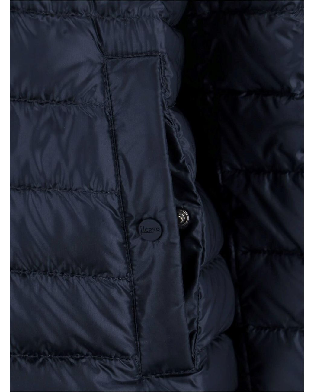 Herno Blue Tailored Casual Jacket With High Collar And Seam Detailing for men