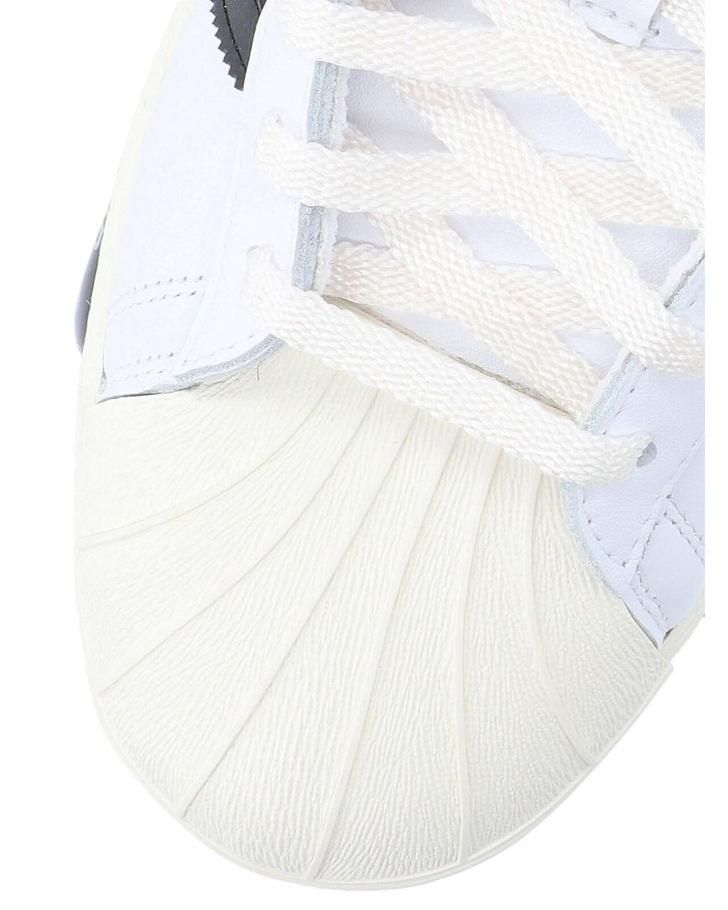 Adidas White Sneakers Pelle