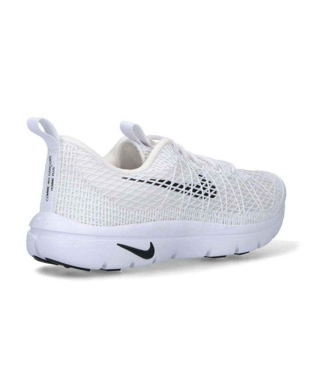 Comme des Garçons White Low-Profile Sneakers With Subtle Textured Upper for men