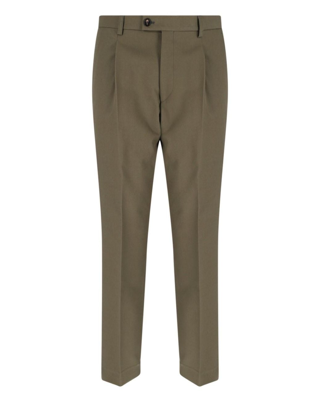 BE ABLE Green Straight Tailored Trousers for men