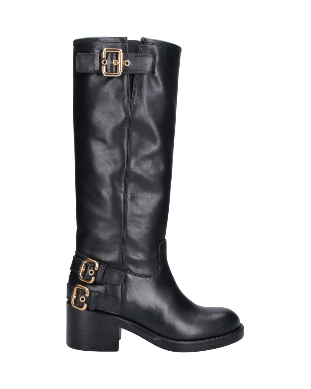 Chloé Black Calf Leather Boots