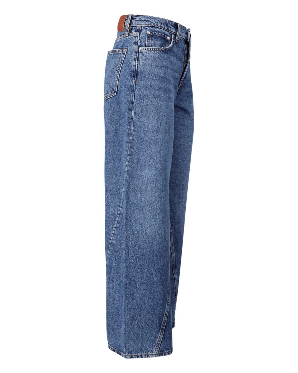 Anine Bing Blue High-Rise Wide-Leg Jeans