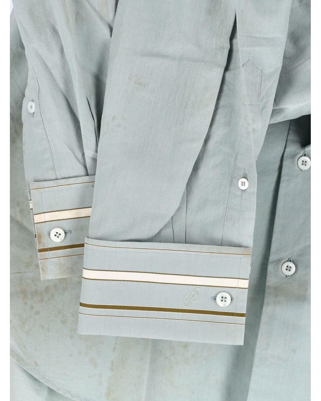 Camicia In Cotone di Prada in Blue da Uomo