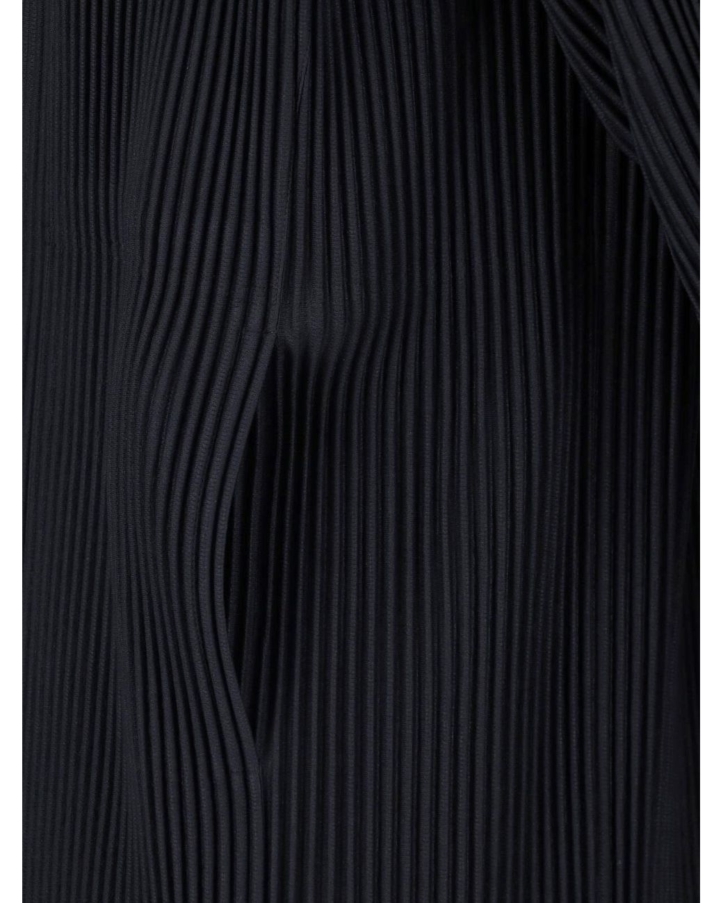 Homme Plissé Issey Miyake Blue Pleated Polyester Jacket for men