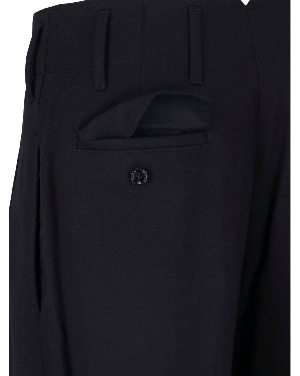 AMI Blue High-Waisted Tailored Trousers