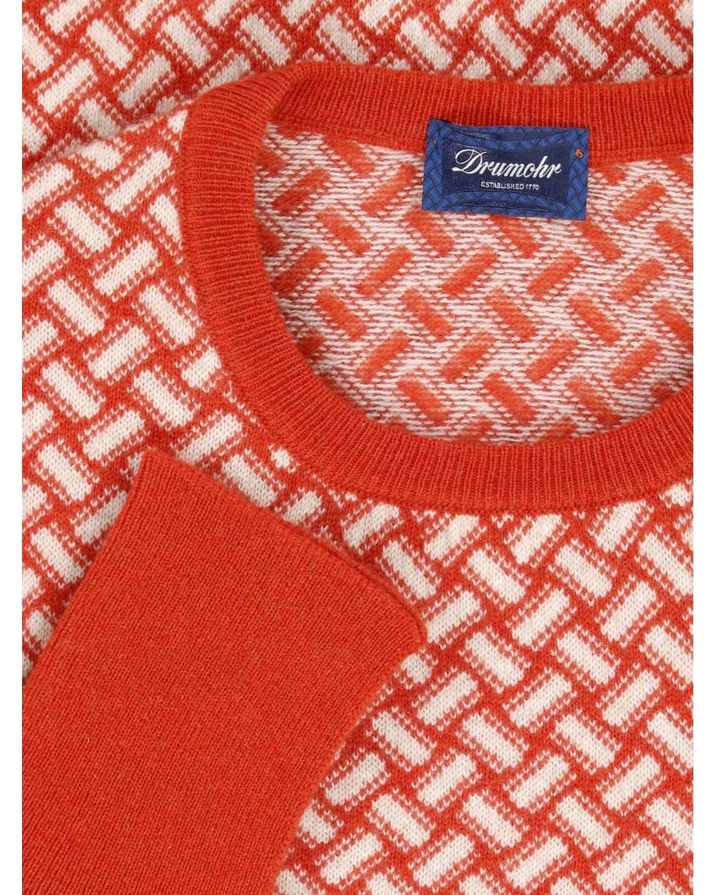 Drumohr Red Sweater “Razor Blade” for men