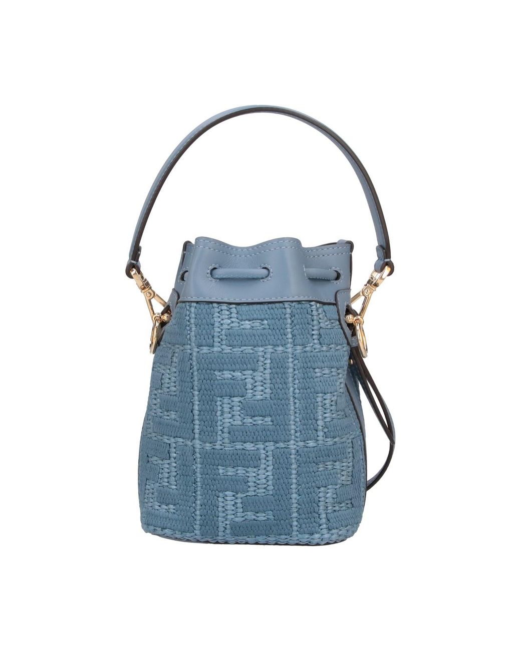 Fendi Blue Bucket Bag "Mon Tresor"