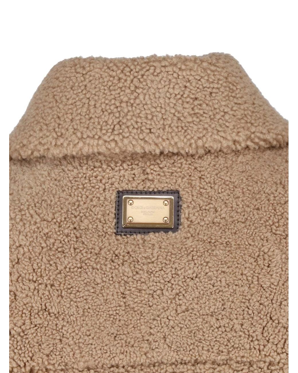 Dolce & Gabbana Natural Shearling Shirt Jacket for men