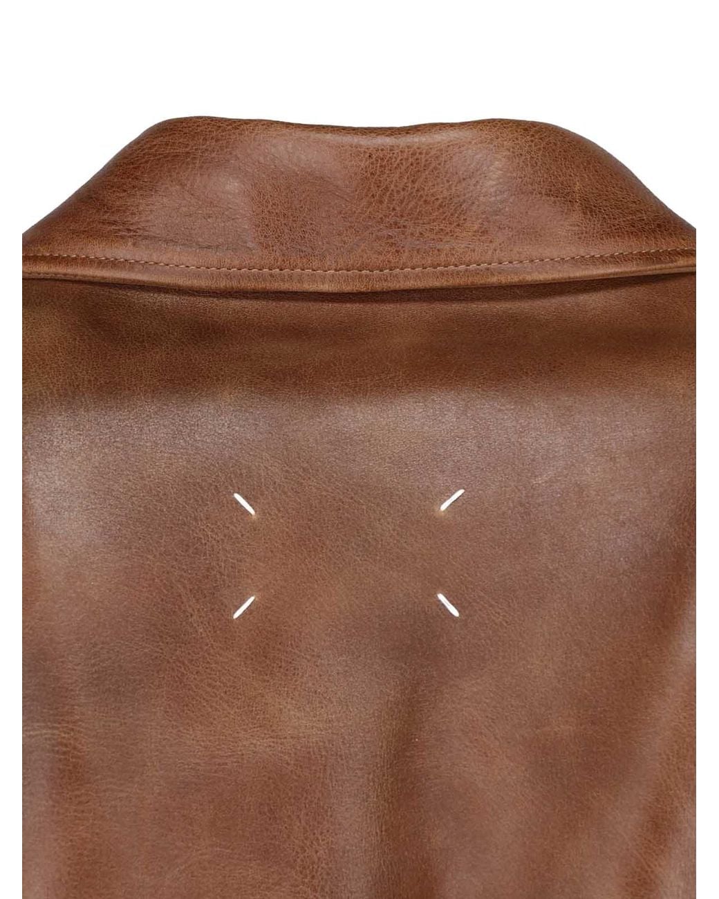 Maison Margiela Brown Calfskin Jacket for men