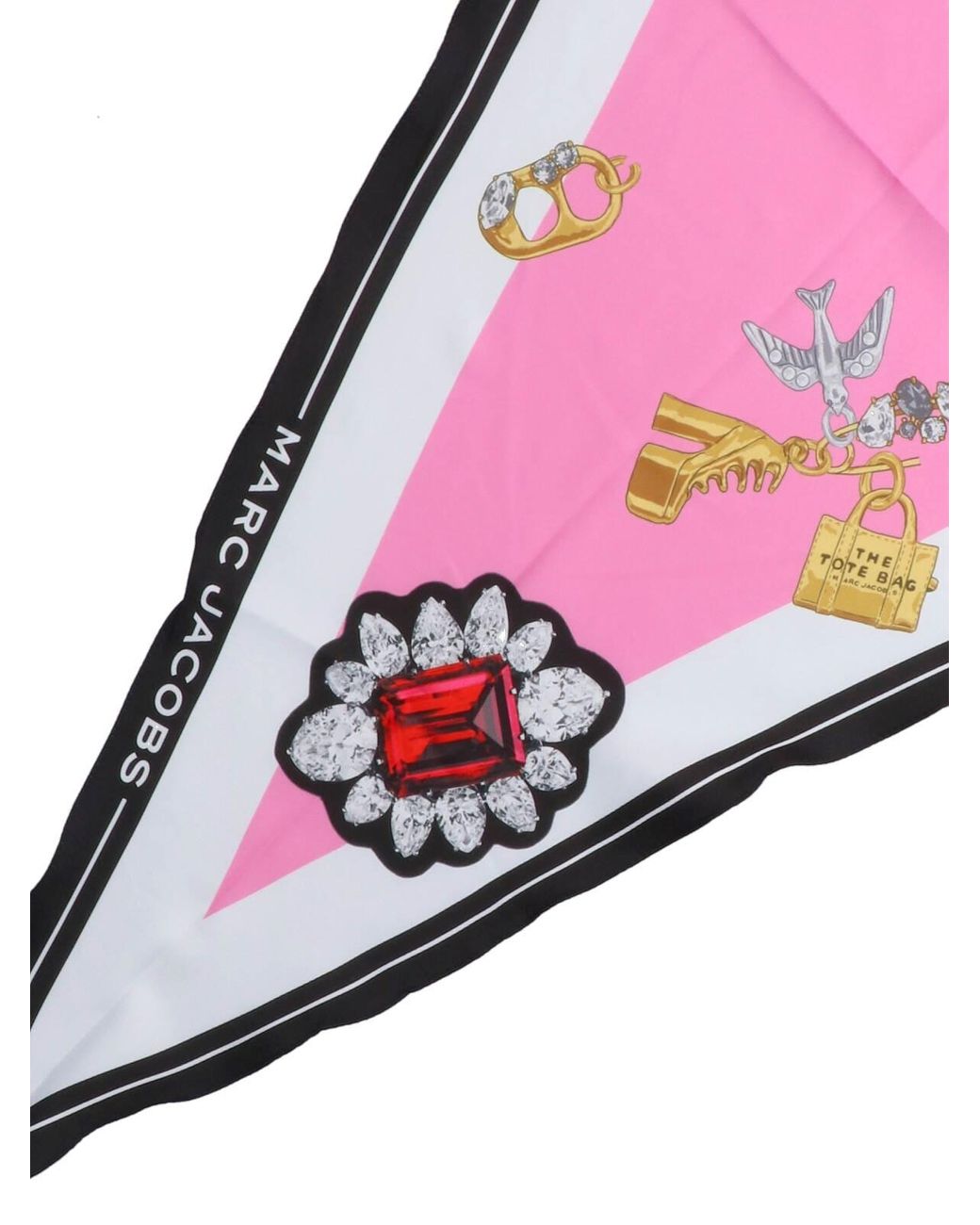 [MARC JACOBS] STICKER PRINT SCARF / 追跡可 Marc Jacobs Sticker-print Scarf | White | FARFETCH AO