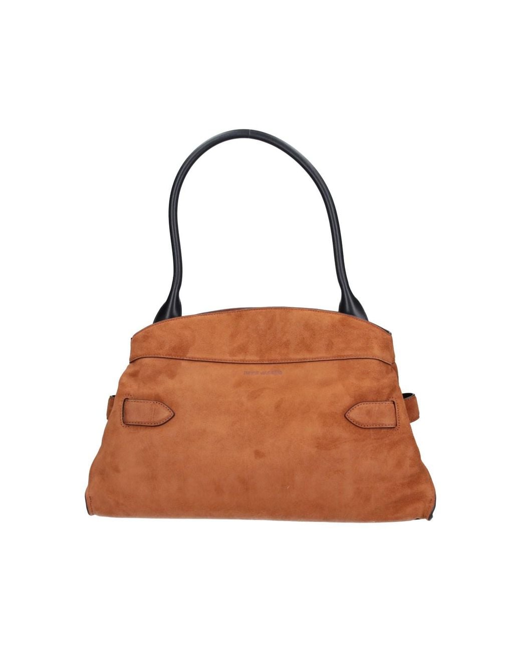 Marc Jacobs Brown Suede Shoulder Bag With Buckle Detail