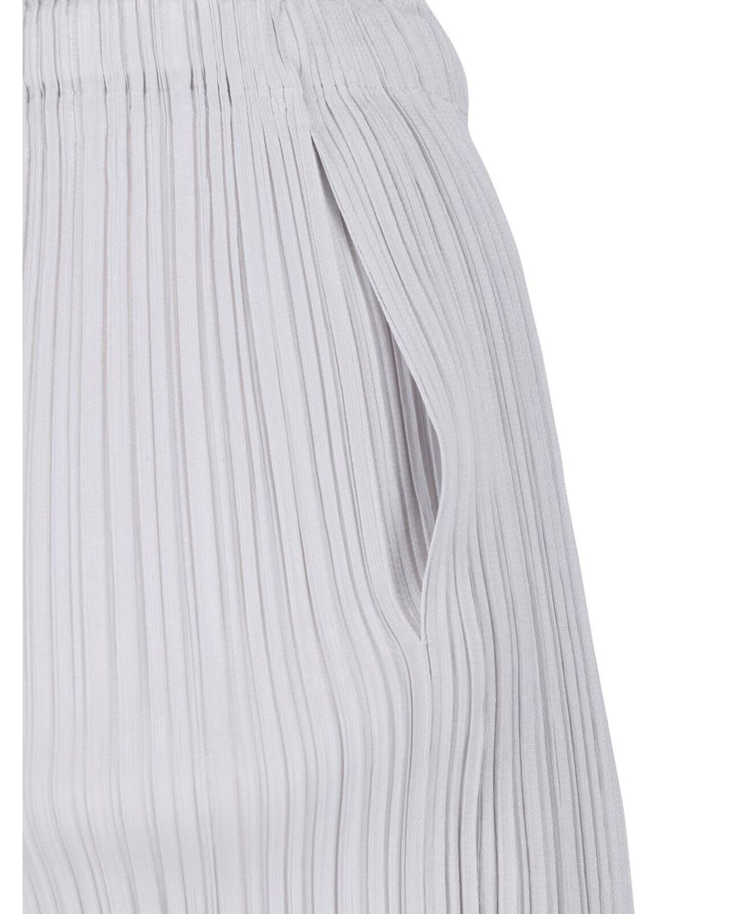 Pleats Please Issey Miyake Gray Pleated Pants