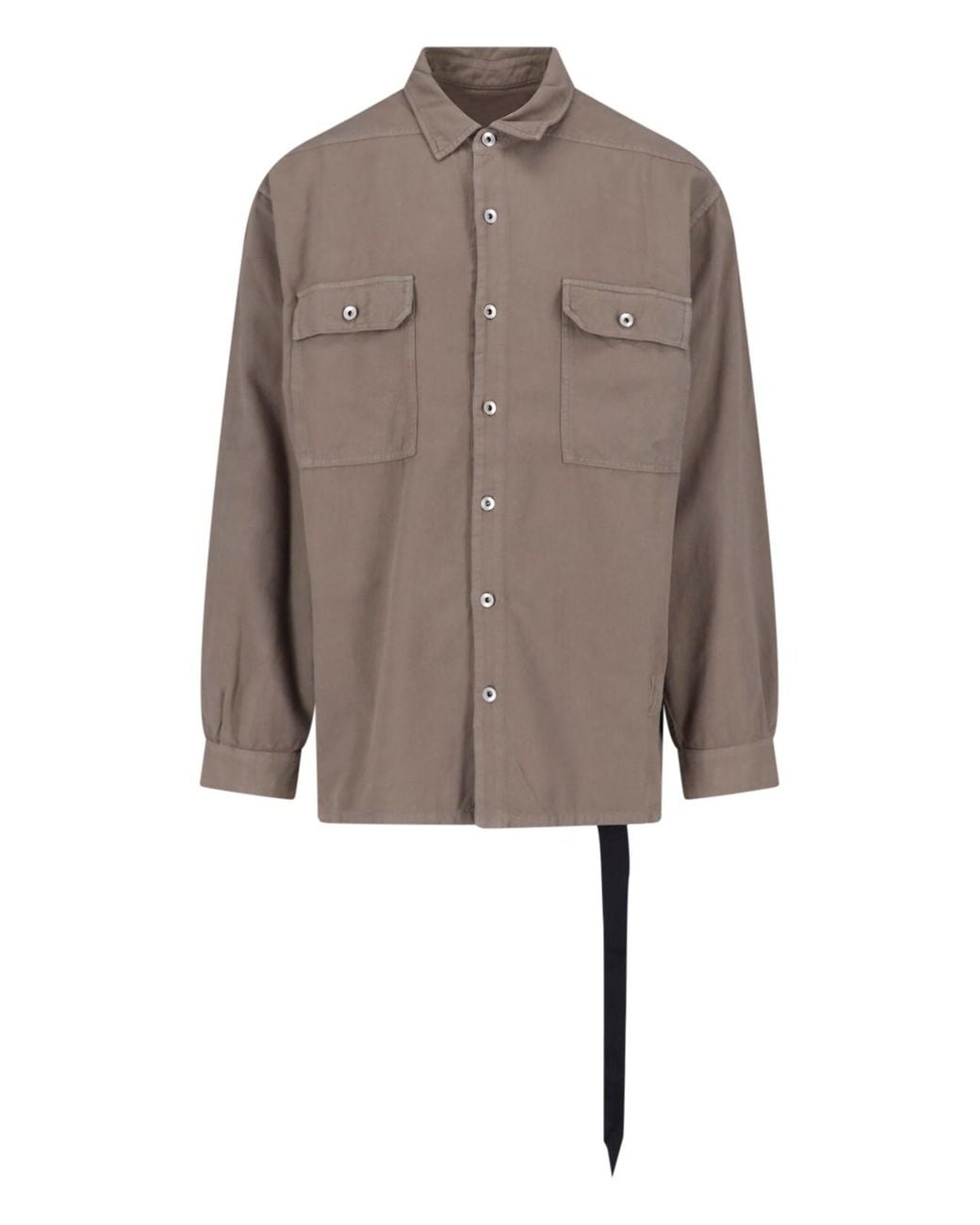 Rick Owens Brown Button-Up Shirt "Jumbo" for men
