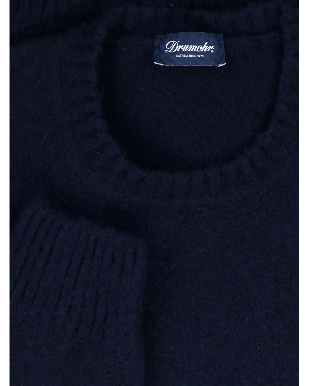 Drumohr Blue Cashmere Sweater for men