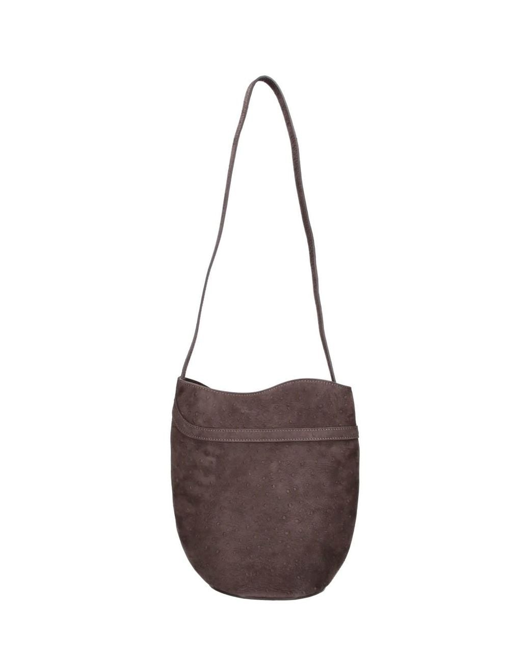 Liffner White Bucket Bag "Belted"