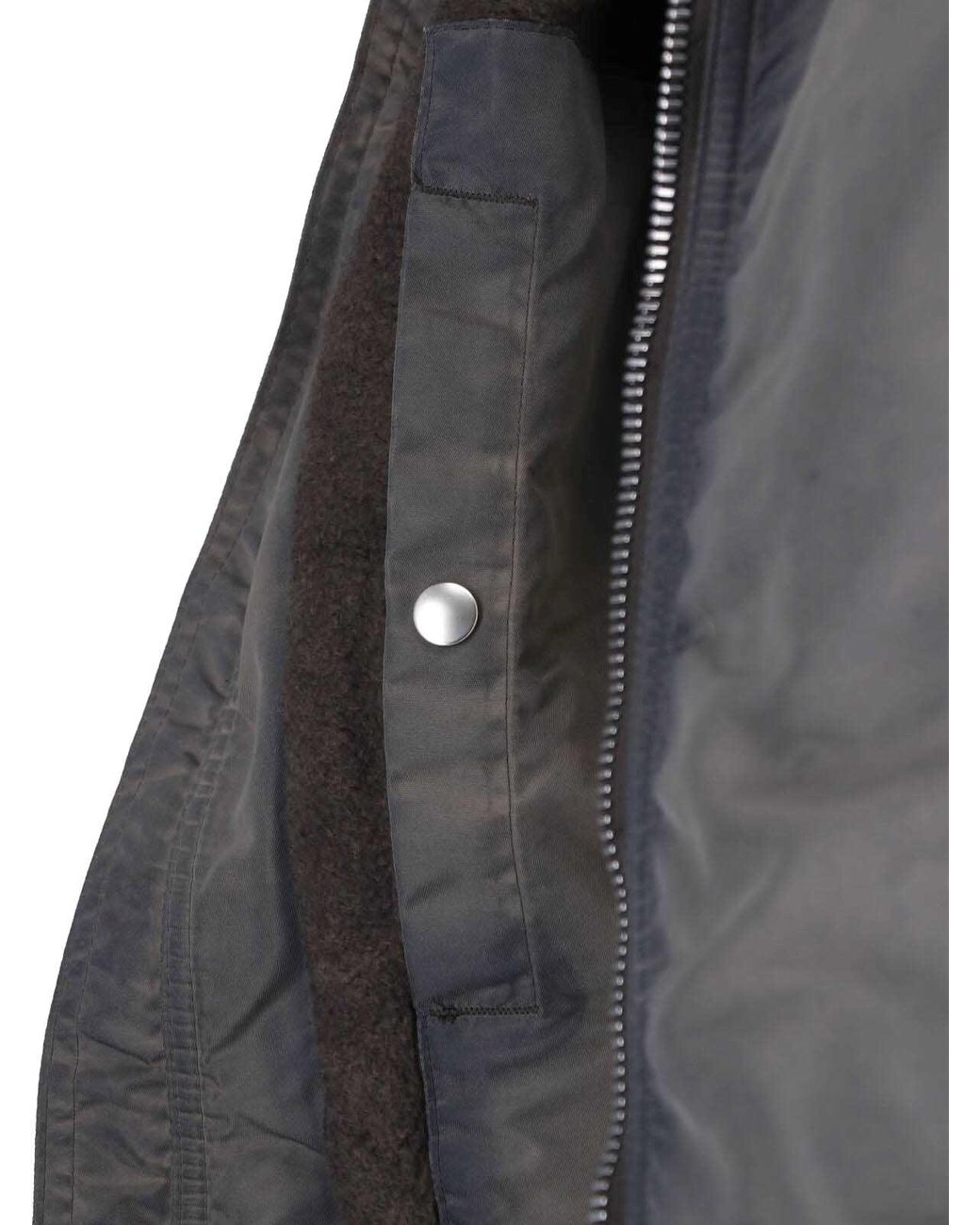 Rick Owens Gray Jacket Hood "Hooded Shell" for men