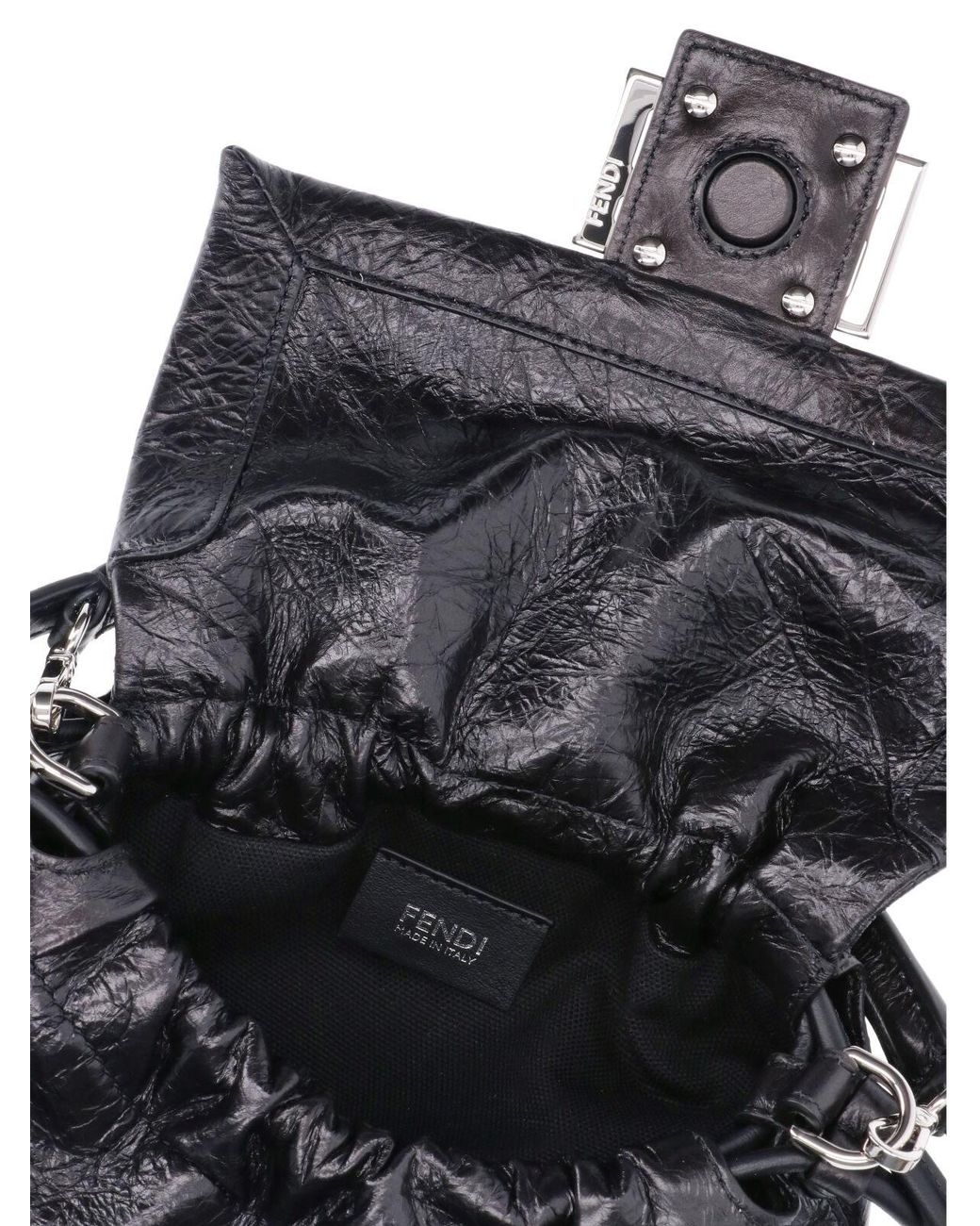 Fendi Black Small Shoulder Bag "Baguette Soft"