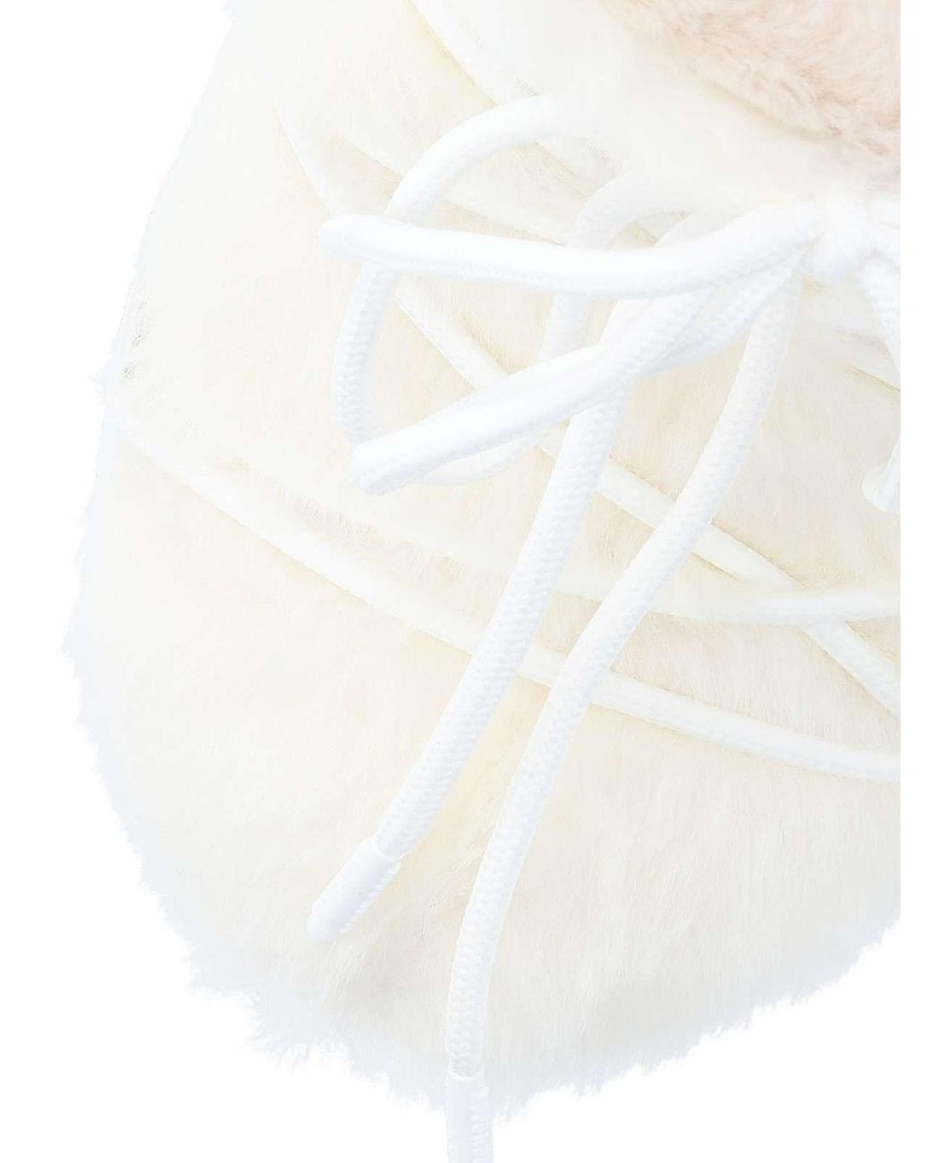 Moon Boot White Faux Fur Ankle Boots "icon Low"