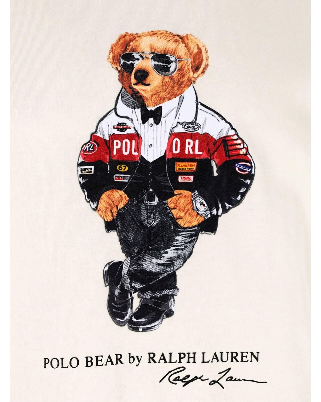 Polo Ralph Lauren White Polo Bear Graphic Cotton T-Shirt for men