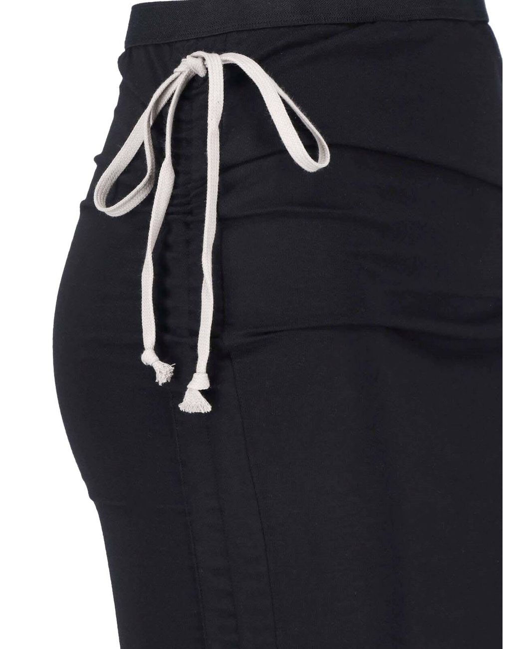 Rick Owens Blue Maxi Cotton Skirt