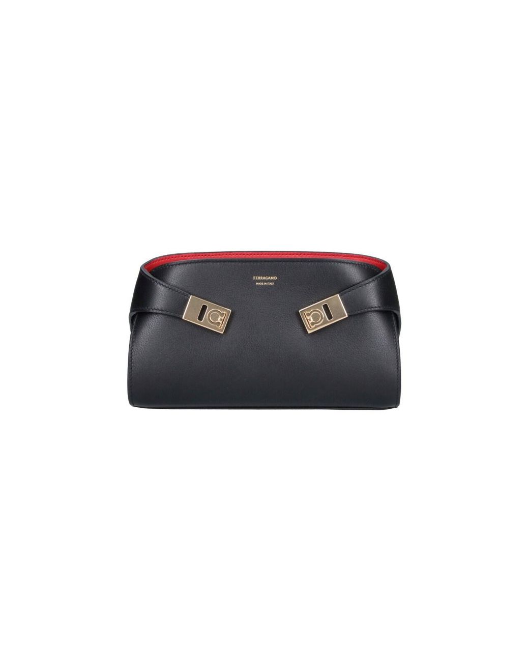Ferragamo Black Mini Crossbody Bag "Hug"