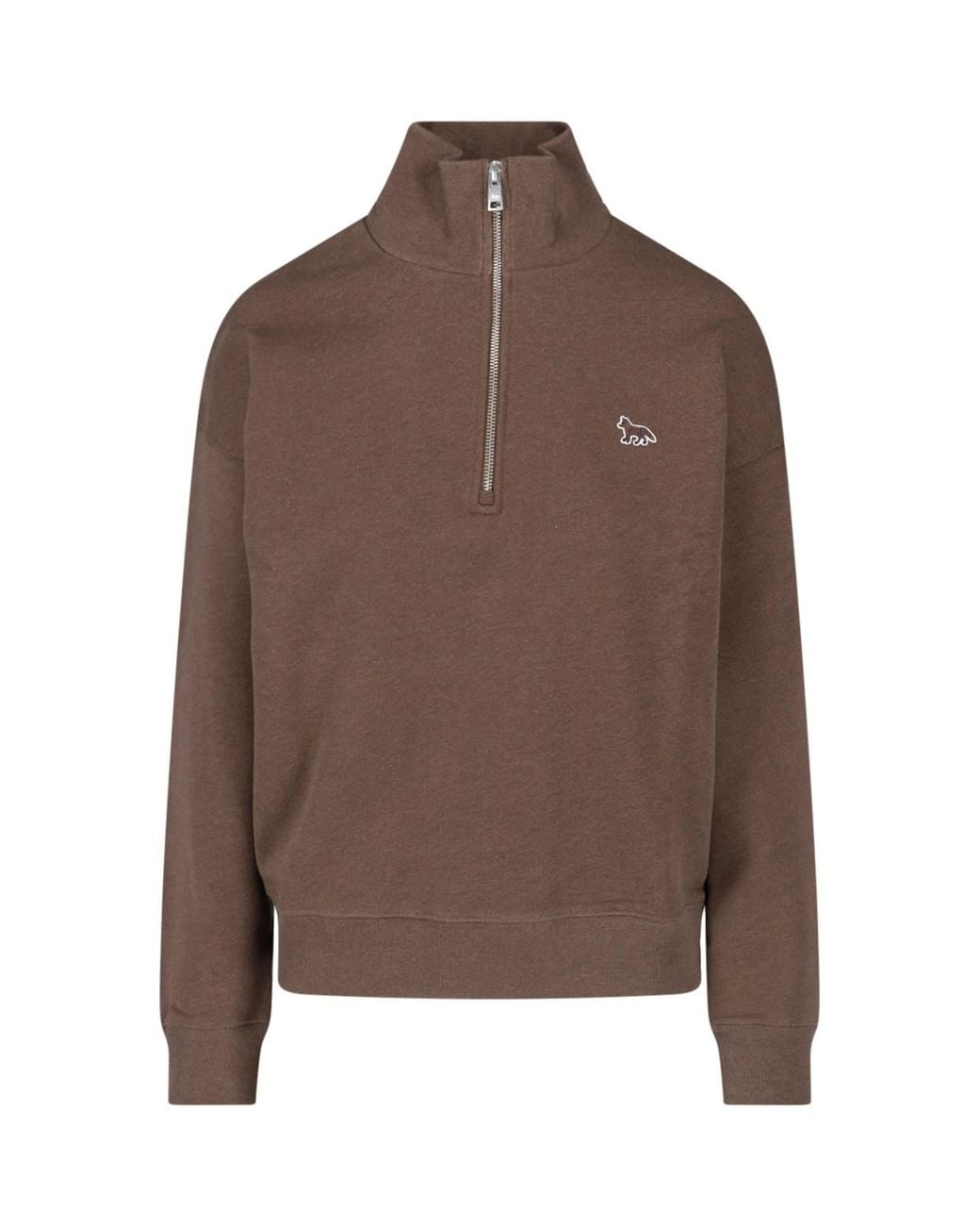 Maison Kitsuné Brown Sweatshirt “Fox”