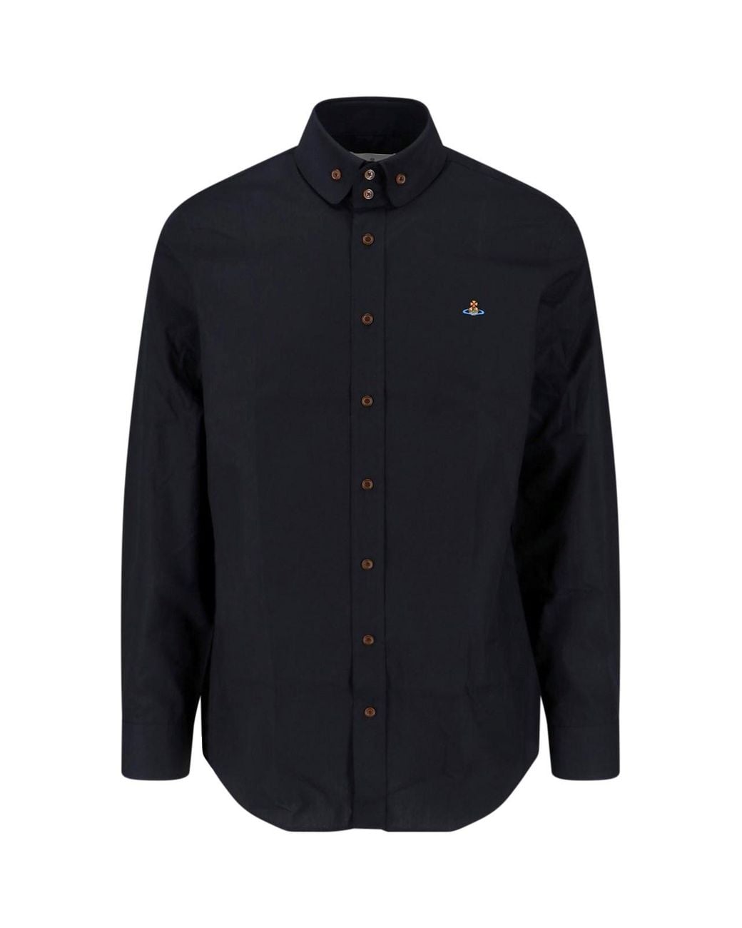 Vivienne Westwood Blue Two Button Krall Cotton Shirt for men