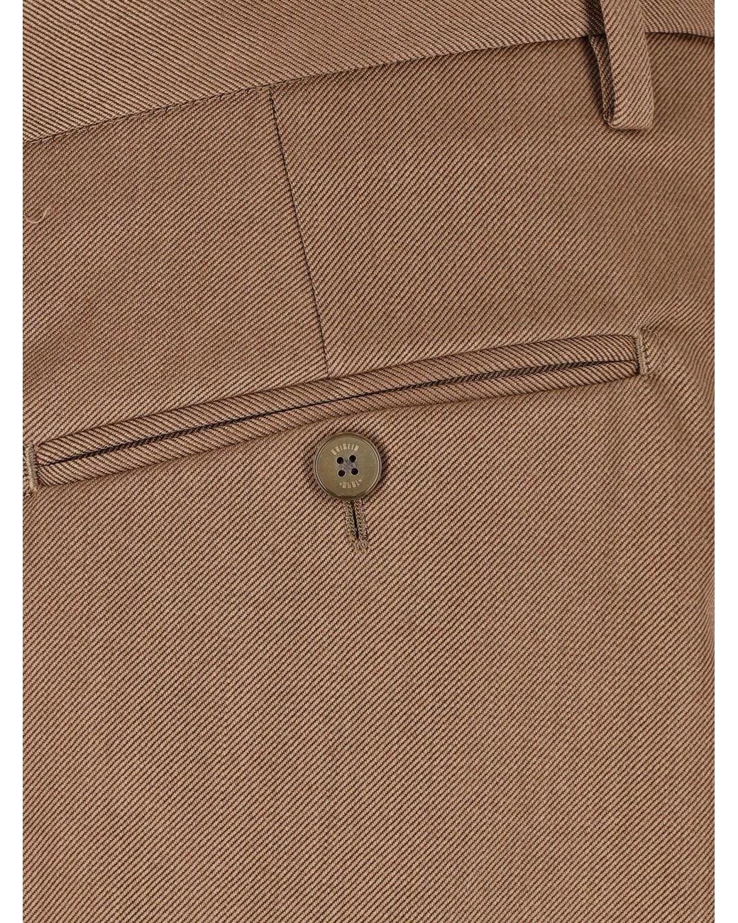 Briglia 1949 Brown Tailored Trousers "Portobello" for men