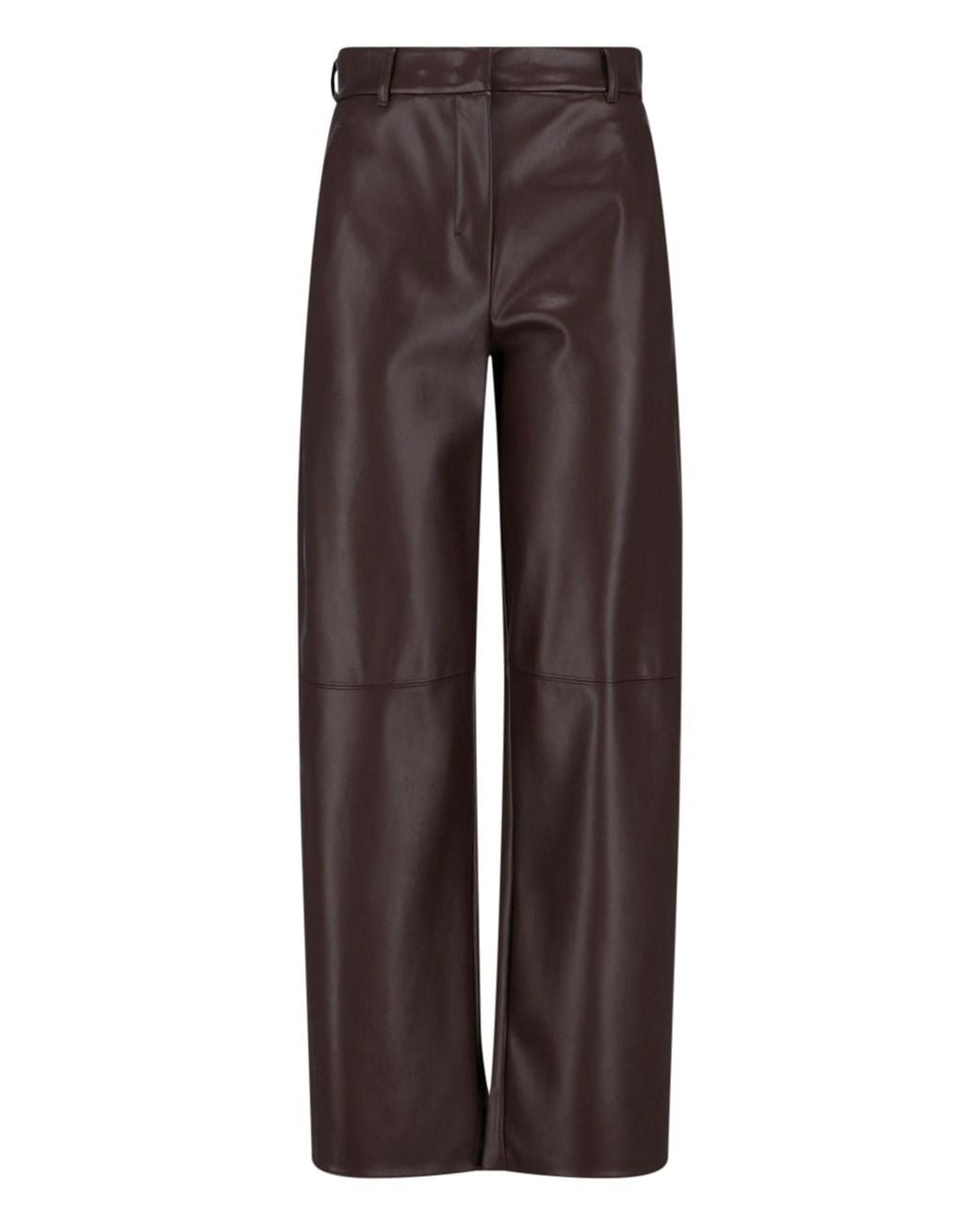 Max Mara Brown Eco-Leather Pants
