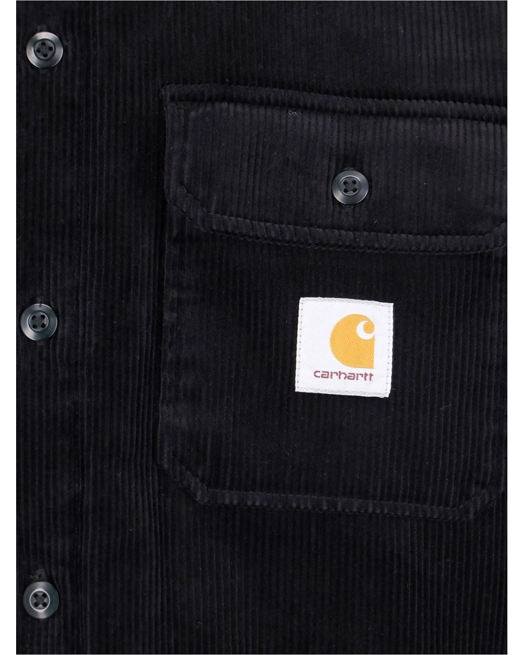 Carhartt Black Whitsome Pocket-Detail Cotton Shirt Jacket for men