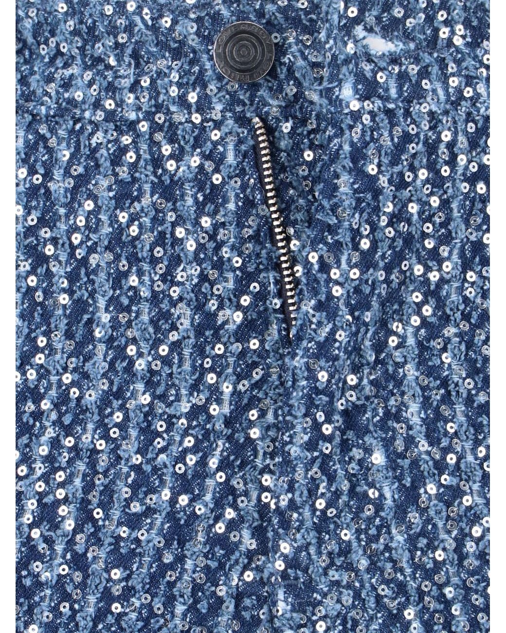 Charles Jeffrey Blue Sequin Jeans for men