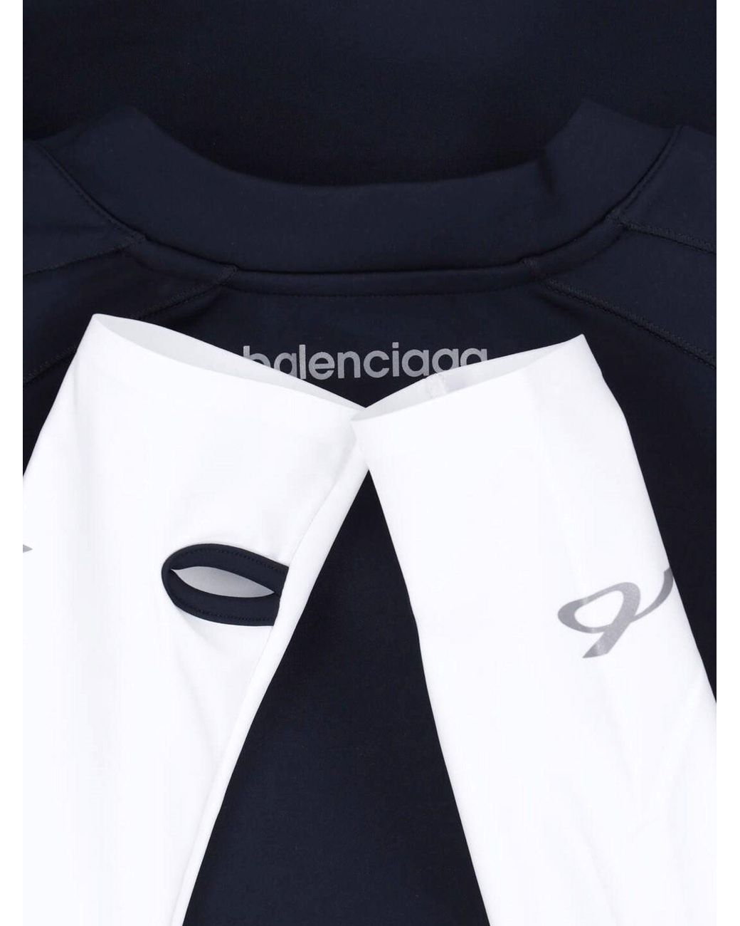 Balenciaga Blue Logo Graphic Crewneck T-Shirt for men