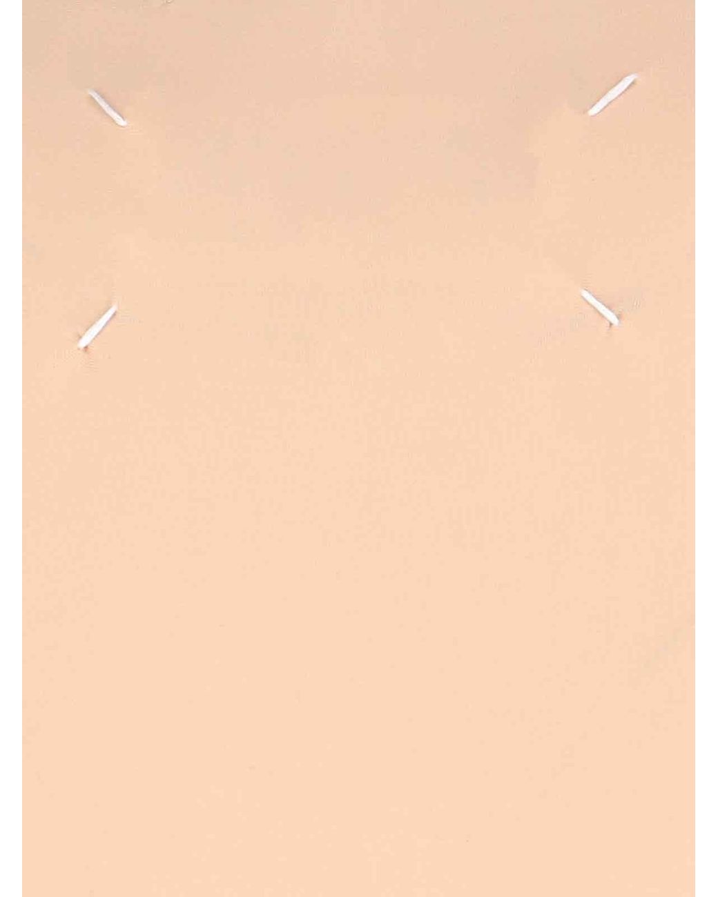 Maison Margiela White Sleeveless Bodysuit With Round Neckline And Seamless Finish