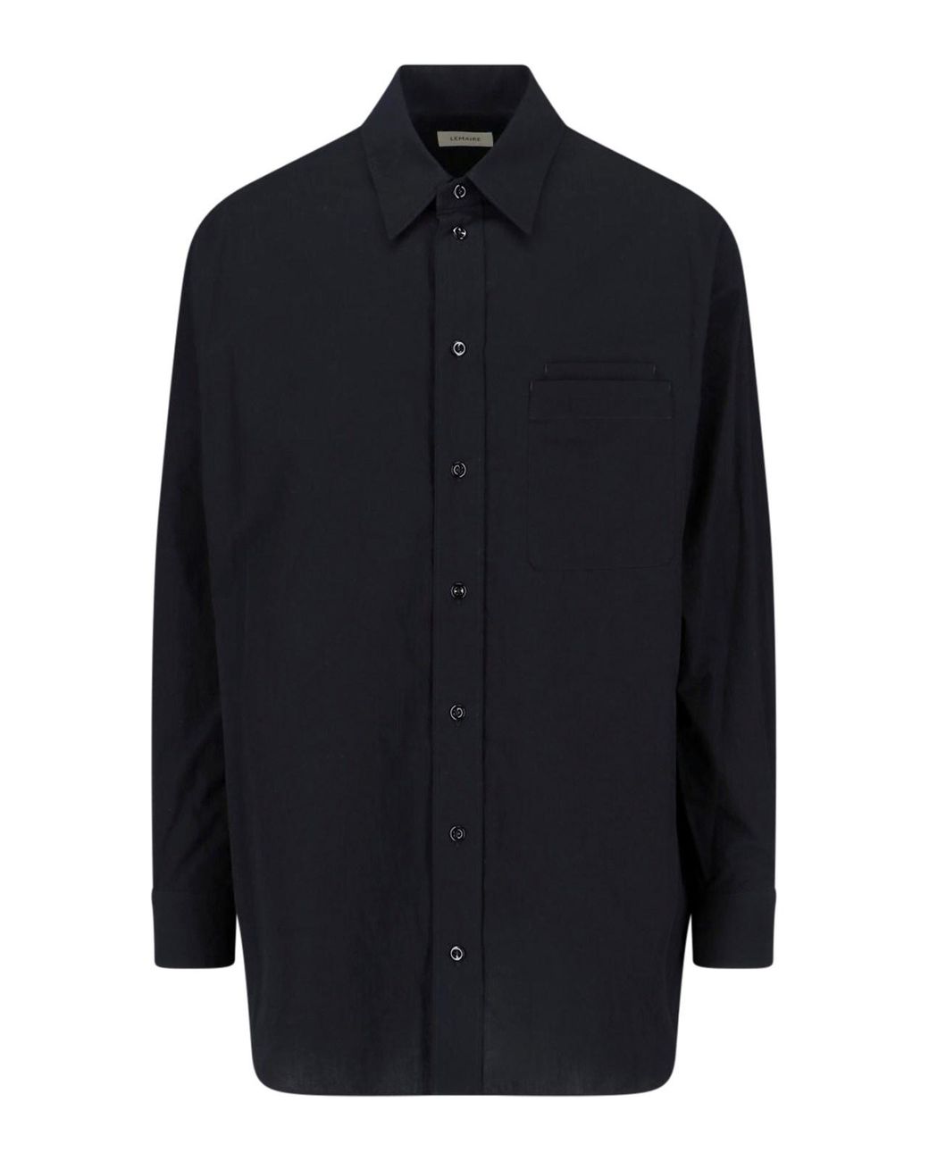 Lemaire Blue Long-Sleeved Button Front Shirt With Classic Collar for men