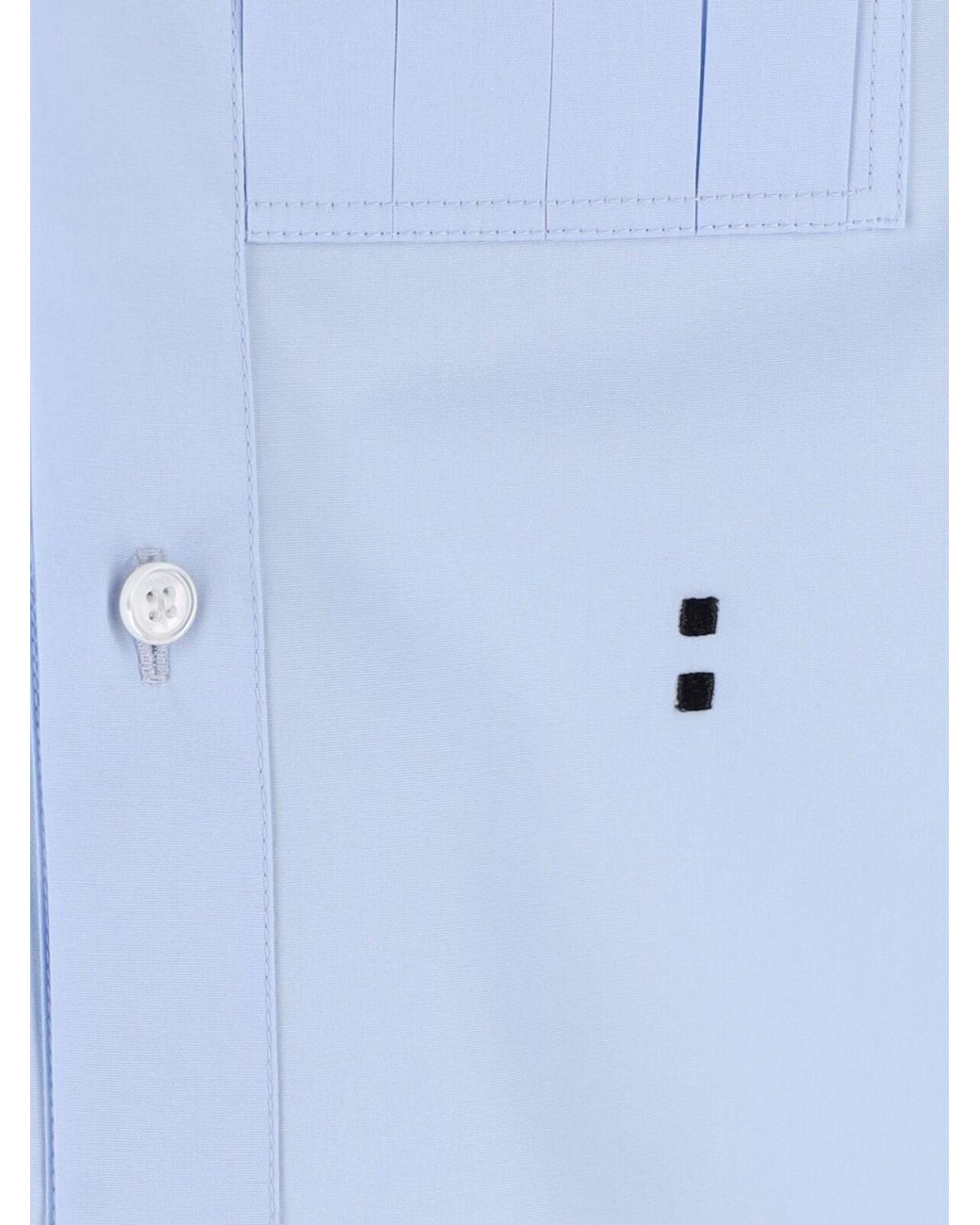 Camicia In Cotone di Fendi in Blue da Uomo