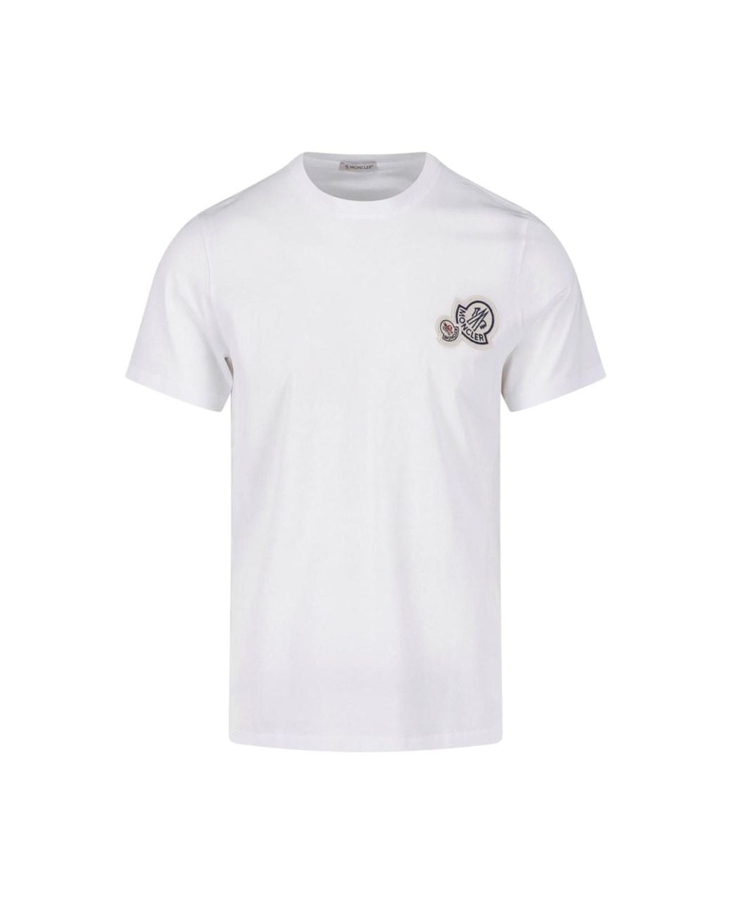 Moncler White T-Shirt Logo for men