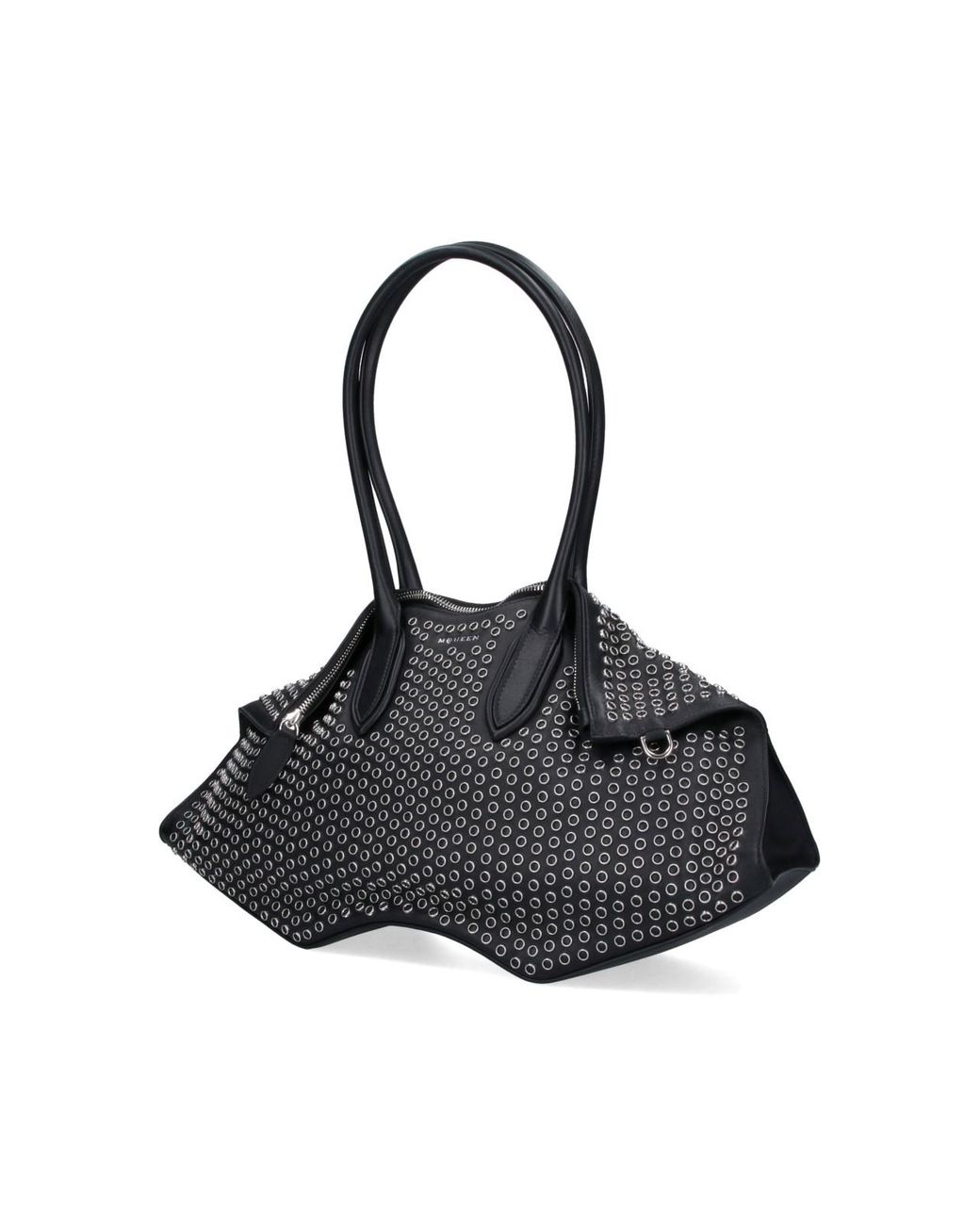 McQueen Black Manta Shoulder Bag