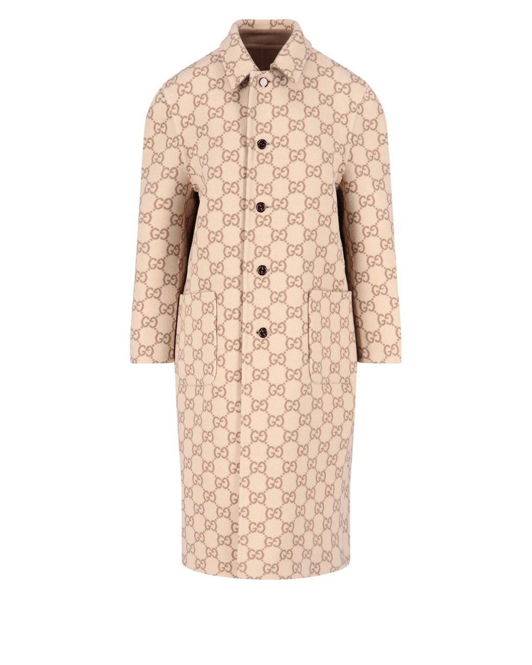 Gucci 'GG' Reversible Coat in Natural | Lyst