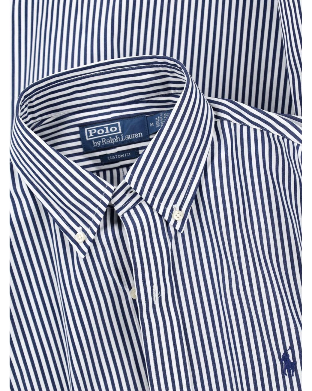 Polo Ralph Lauren Blue Striped Button-Down Shirt for men