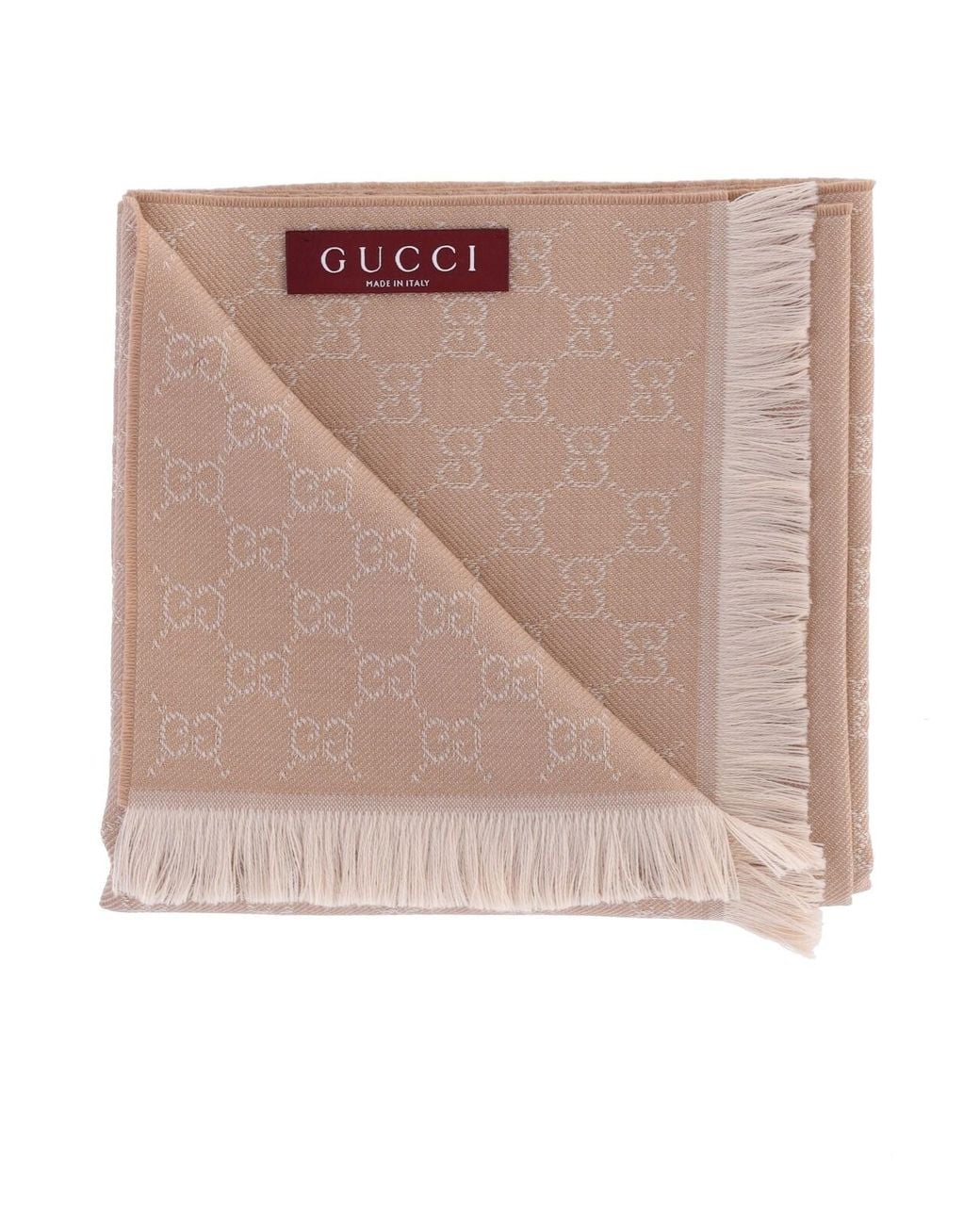 Sciarpa In Lana "Gg" di Gucci in Brown