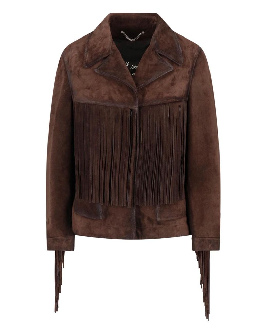 Golden Goose Deluxe Brand Brown Fringed Suede Jacket