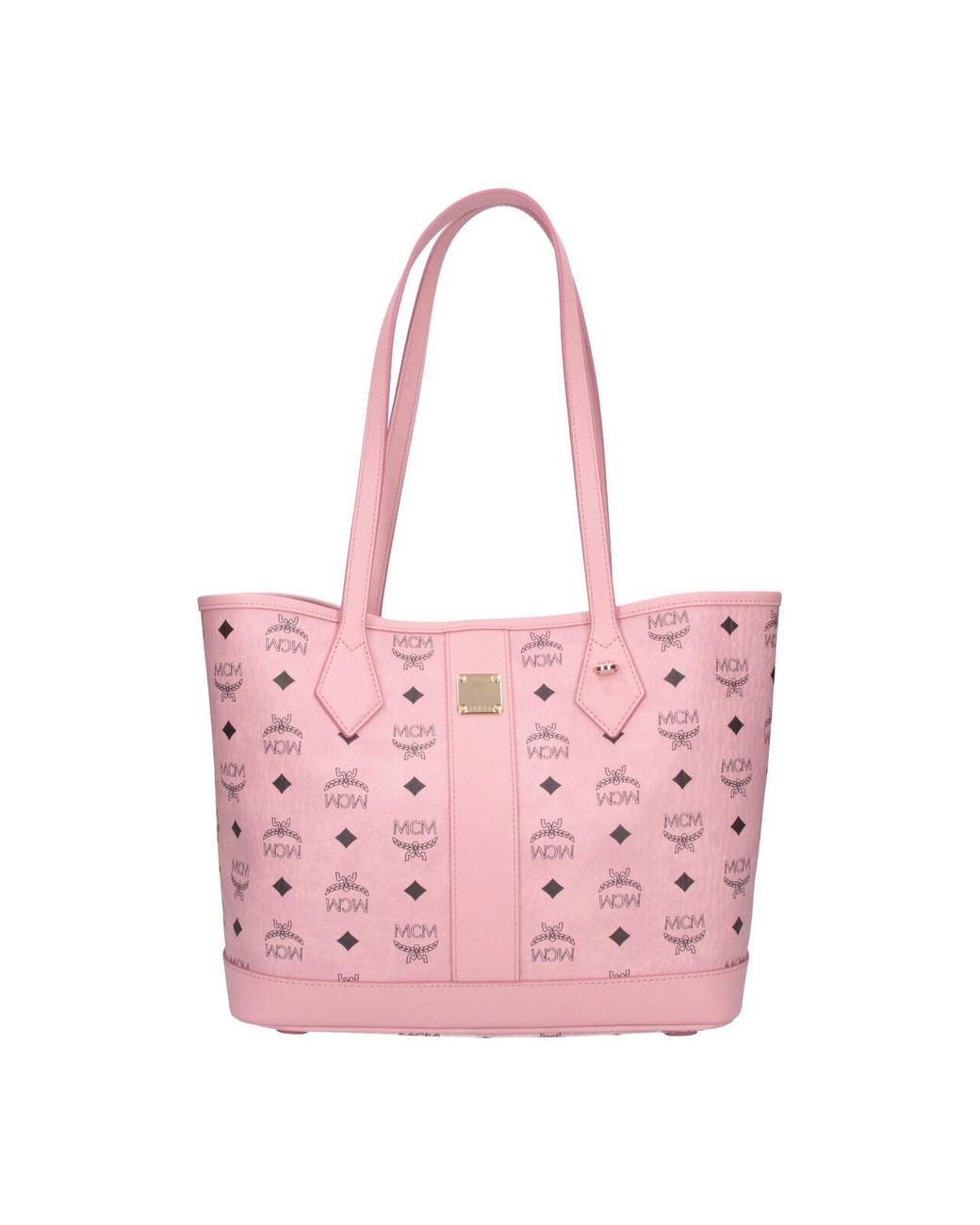 MCM Pink Logo-Print Tote Bag