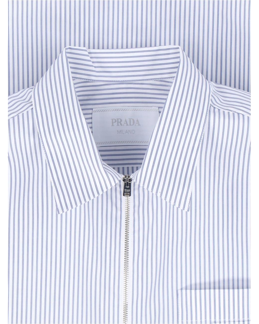 Prada White Zip Shirt for men