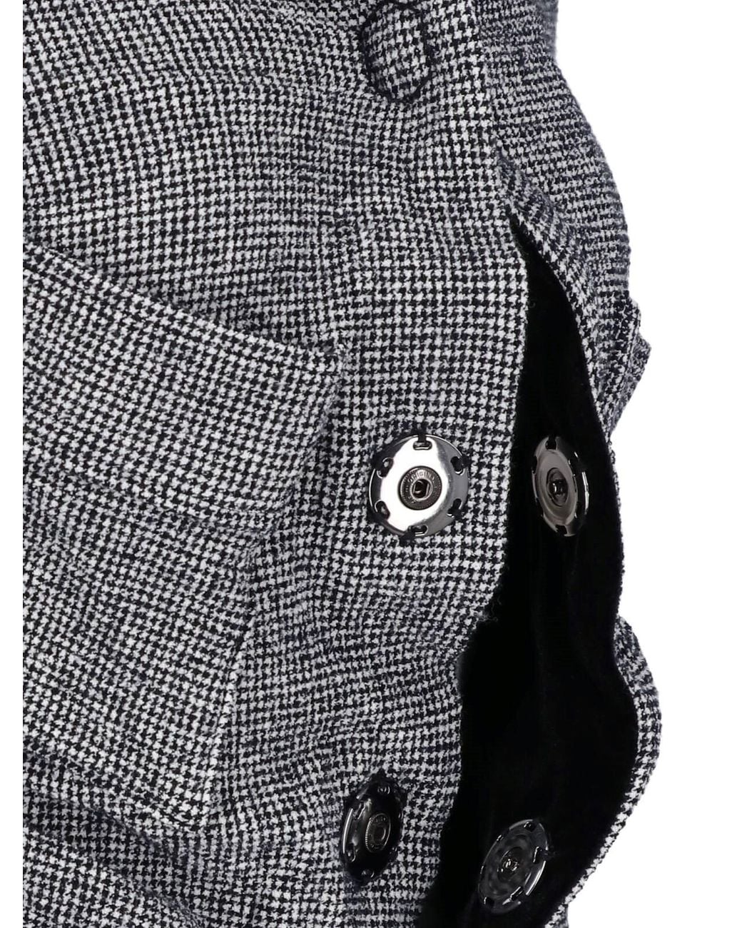 Junya Watanabe Gray Asymmetric Wool-Blend Jacket