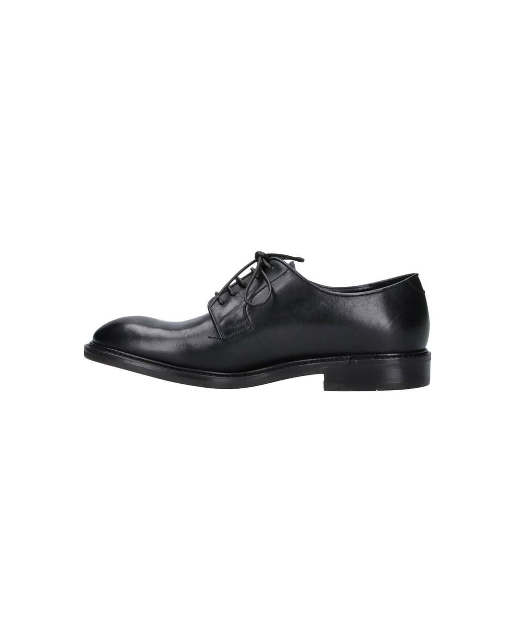 Alexander Hotto Black Leather Derby Shoes for men